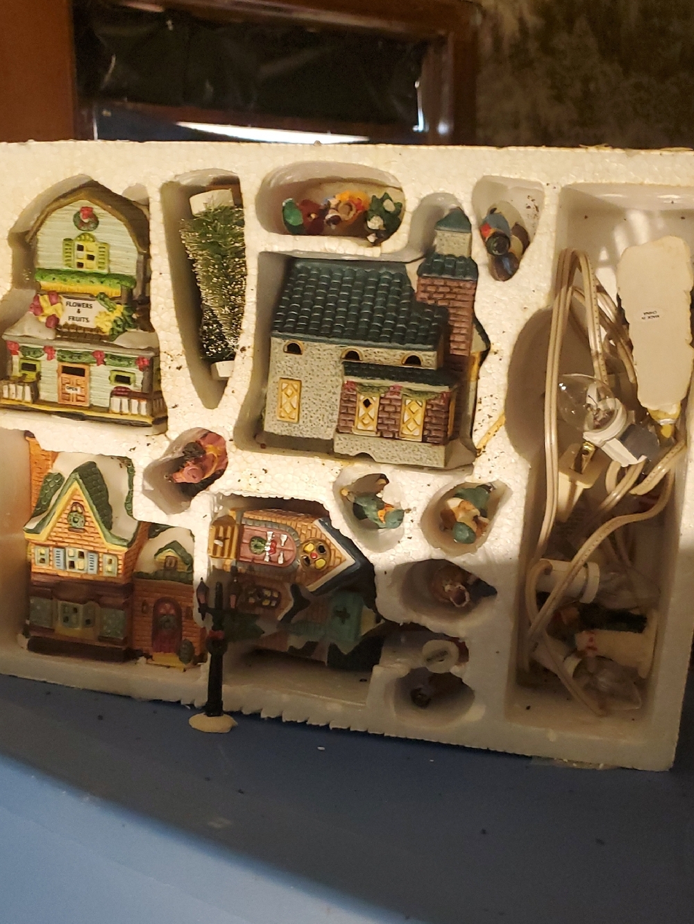 Miniature Light-Up Christmas Village Buildings - Multi Color